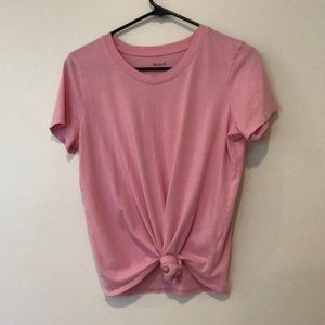 Madewell tie front tee